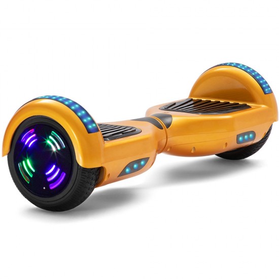 Pachet Hoverboard 6.5 inch cu Scaun cu Suspensii, Regular Gold Junior, Autonomie Standard si Hoverkart Rosu cu Suspensii Duble, Smart Balance 2