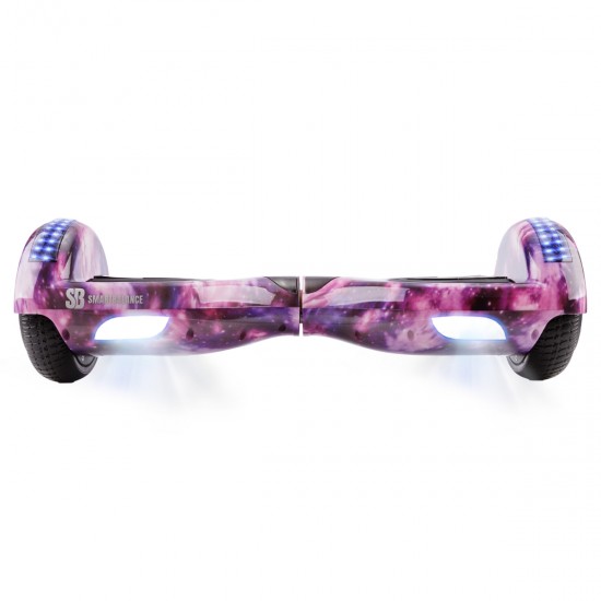 Pachet Hoverboard 6.5 inch cu Scaun cu Suspensii, Regular Galaxy Pink PRO, Autonomie Extinsa si Hoverkart Rosu cu Suspensii Duble, Smart Balance 3