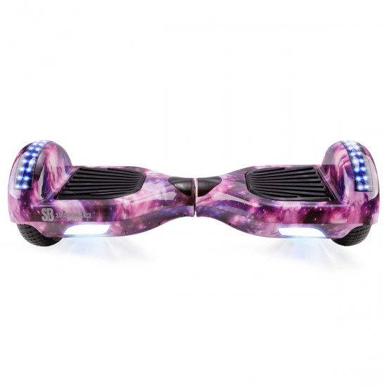 Pachet Hoverboard 6.5 inch cu Scaun Standard, Regular Galaxy Pink PRO, Autonomie Standard si Hoverkart Ergonomic Rosu, Smart Balance 5