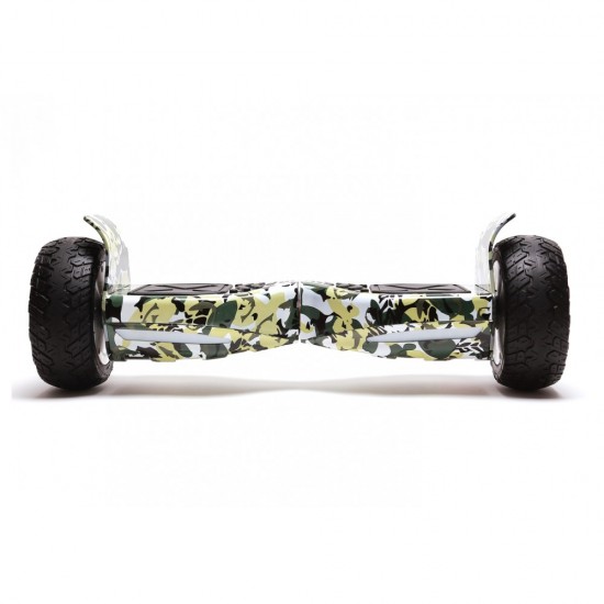 Pachet Hoverboard 8.5 inch cu Scaun cu Suspensii, Hummer Camouflage PRO, Autonomie Standard si Hoverkart Rosu cu Suspensii Duble, Smart Balance 3