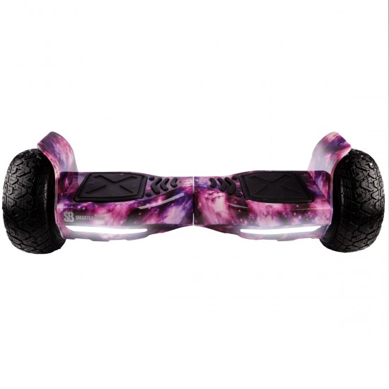 Pachet Hoverboard 8.5 inch cu Scaun cu Suspensii, Hummer Galaxy Pink PRO, Autonomie Standard si Hoverkart Rosu cu Suspensii Duble, Smart Balance 5