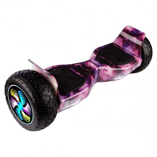 Pachet Hoverboard 8.5 inch cu Scaun Standard, Hummer Galaxy Pink PRO, Autonomie Standard si Hoverkart Ergonomic Rosu, Smart Balance 6