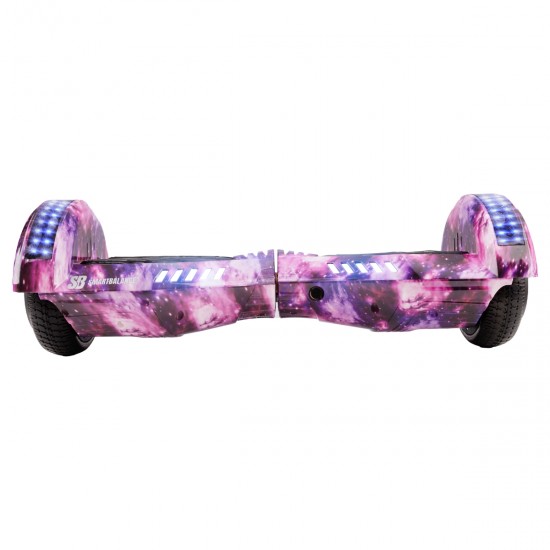 Pachet Hoverboard 6.5 inch cu Scaun Standard, Transformers Galaxy Pink PRO, Autonomie Standard si Hoverkart Ergonomic Alb, Smart Balance 3