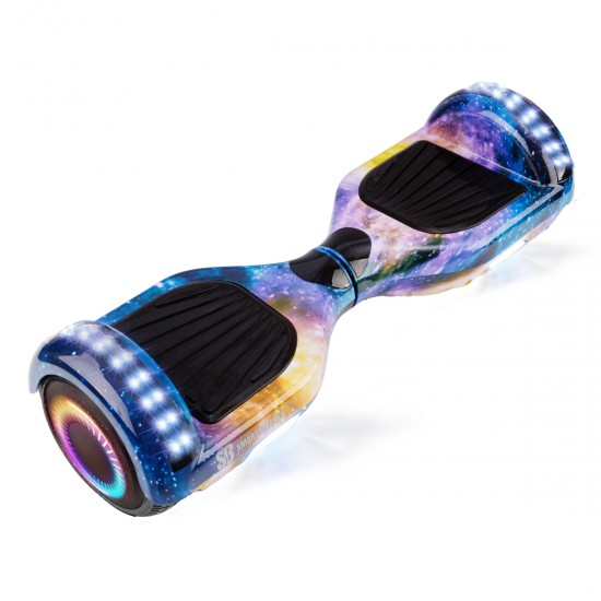 Pachet Hoverboard 6.5 inch cu Scaun Standard, Regular Galaxy Orange PRO, Autonomie Standard si Hoverkart Ergonomic Portocaliu, Smart Balance 7