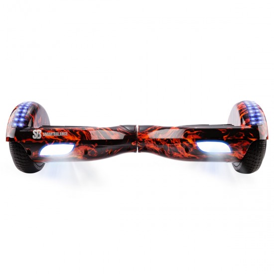 Pachet Hoverboard 6.5 inch cu Scaun Standard, Regular Flame PRO, Autonomie Standard si Hoverkart Ergonomic Albastru, Smart Balance 3