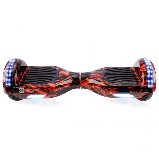 Pachet Hoverboard 6.5 inch cu Scaun Standard, Regular Flame PRO, Autonomie Extinsa si Hoverkart Ergonomic Albastru, Smart Balance 5