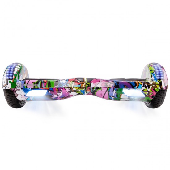 Pachet Hoverboard 6.5 inch cu Scaun Standard, Regular Multicolor PRO, Autonomie Standard si Hoverkart Ergonomic Negru, Smart Balance 3