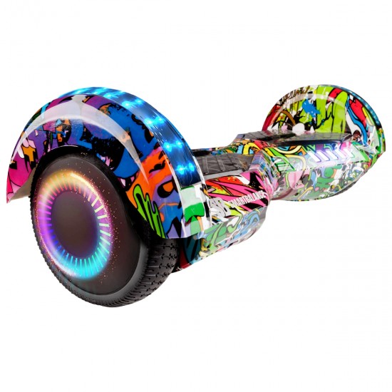 Pachet Hoverboard 6.5 inch cu Scaun cu Suspensii, Transformers Multicolor PRO, Autonomie Standard si Hoverkart Albastru cu Suspensii Duble, Smart Balance 2