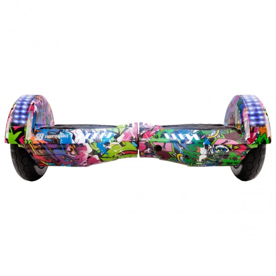 Pachet Hoverboard 8 inch cu Scaun Standard, Transformers Multicolor PRO, Autonomie Standard si Hoverkart Ergonomic Portocaliu, Smart Balance 3