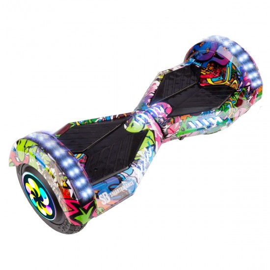 Pachet Hoverboard 8 inch cu Scaun Standard, Transformers Multicolor PRO, Autonomie Standard si Hoverkart Ergonomic Rosu, Smart Balance 7