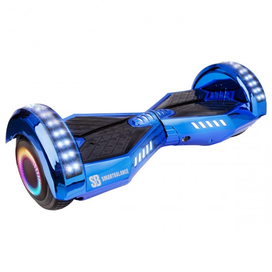 Pachet Hoverboard 6.5 inch cu Scaun cu Suspensii, Transformers ElectroBlue PRO, Autonomie Standard si Hoverkart Albastru cu Suspensii Duble, Smart Balance 6