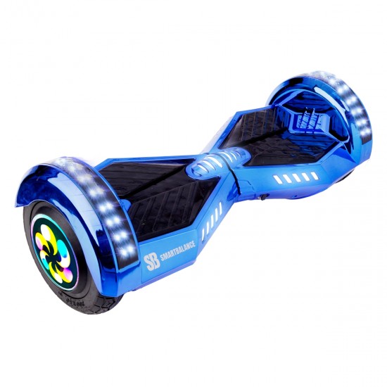 Pachet Hoverboard 8 inch cu Scaun Standard, Transformers ElectroBlue PRO, Autonomie Standard si Hoverkart Ergonomic Negru, Smart Balance 6