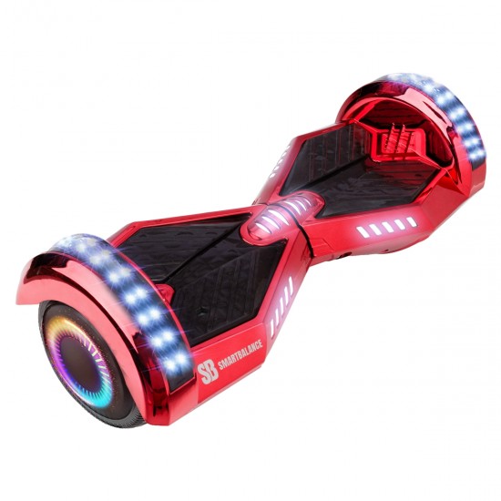 Pachet Hoverboard 6.5 inch cu Scaun Confort, Transformers ElectroRed PRO, Autonomie Standard si Hoverkart cu Burete Negru, Smart Balance 7