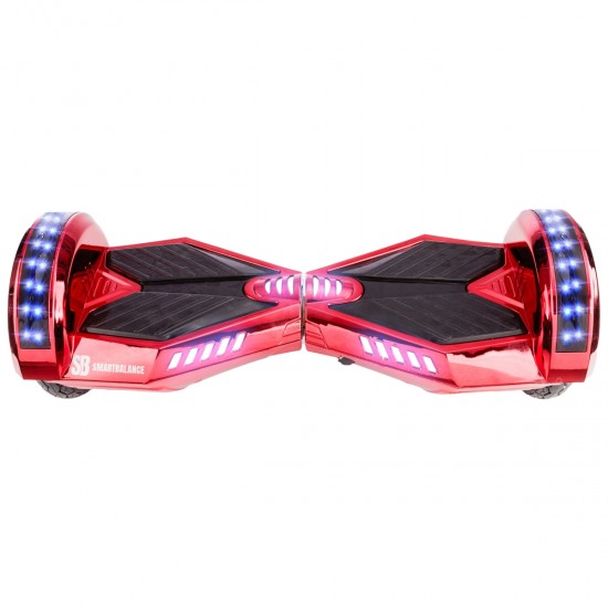 Pachet Hoverboard 8 inch cu Scaun Confort, Transformers ElectroRed PRO, Autonomie Standard si Hoverkart cu Burete Negru, Smart Balance 5