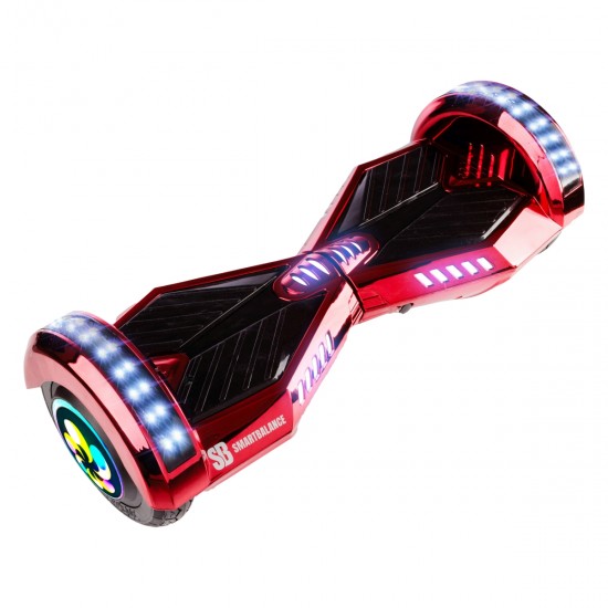 Pachet Hoverboard 8 inch cu Scaun cu Suspensii, Transformers ElectroRed PRO, Autonomie Extinsa si Hoverkart Rosu cu Suspensii Duble, Smart Balance 7