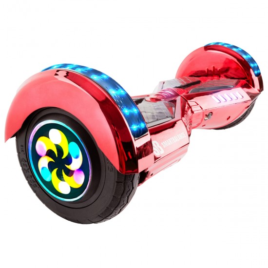 Pachet Hoverboard 8 inch cu Scaun Standard, Transformers ElectroRed PRO, Autonomie Extinsa si Hoverkart Ergonomic Rosu, Smart Balance 2