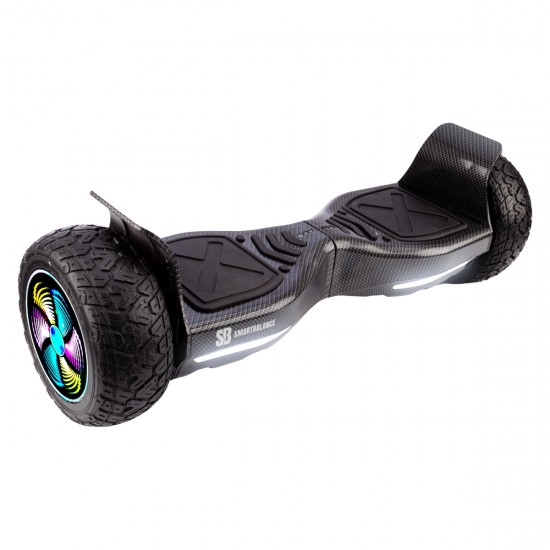 Pachet Hoverboard 8.5 inch cu Scaun Standard, Hummer Carbon PRO, Autonomie Standard si Hoverkart Ergonomic Alb, Smart Balance 6