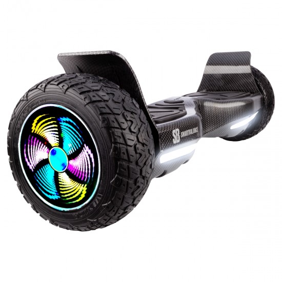 Pachet Hoverboard 8.5 inch cu Scaun cu Suspensii, Hummer Carbon PRO, Autonomie Standard si Hoverkart Rosu cu Suspensii Duble, Smart Balance 2