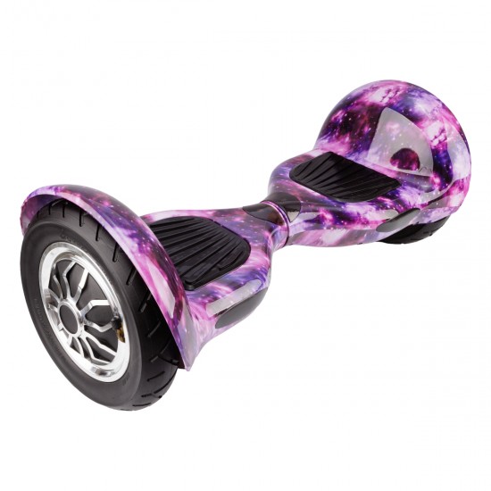 Pachet Hoverboard 10 inch cu Scaun Standard, Off-Road Galaxy, Autonomie Standard si Hoverkart Ergonomic Roz, Smart Balance 6