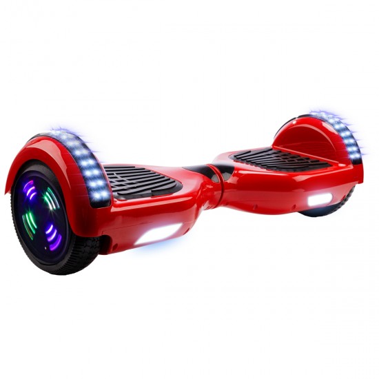 Pachet Hoverboard 6.5 inch cu Scaun Standard, Regular Red Junior, Autonomie Standard si Hoverkart Ergonomic Negru, Smart Balance 4