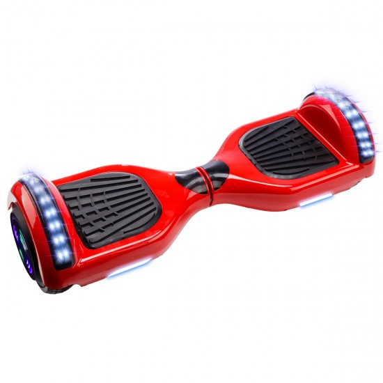 Pachet Hoverboard 6.5 inch cu Scaun Standard, Regular Red Junior, Autonomie Standard si Hoverkart Ergonomic Negru, Smart Balance 7