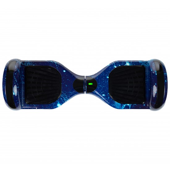 Pachet Hoverboard 6.5 inch cu Scaun Standard, Regular Galaxy Blue PRO, Autonomie Extinsa si Hoverkart Ergonomic Portocaliu, Smart Balance 4