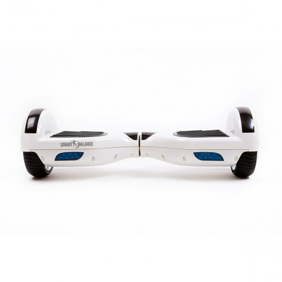 Pachet Hoverboard 6.5 inch cu Scaun cu Suspensii, Regular White Pearl PRO, Autonomie Standard si Hoverkart Albastru cu Suspensii Duble, Smart Balance 3