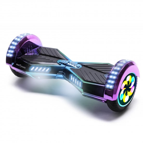 Pachet Hoverboard 8 inch cu Scaun cu Suspensii, Transformers Dakota PRO, Autonomie Extinsa si Hoverkart Rosu cu Suspensii Duble, Smart Balance 2
