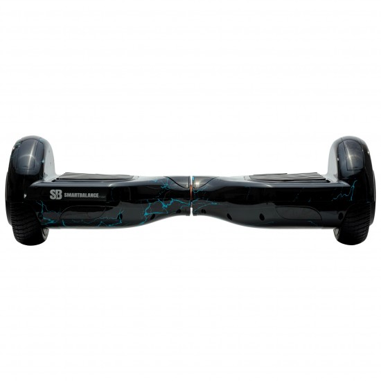 Pachet Hoverboard 6.5 inch cu Scaun Standard, Regular Thunderstorm Blue PRO, Autonomie Extinsa si Hoverkart Ergonomic Rosu, Smart Balance 3