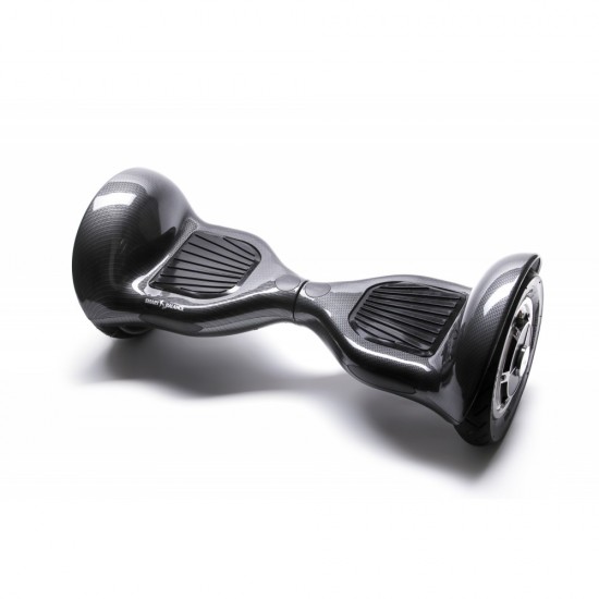 Pachet Hoverboard 10 inch cu Scaun Confort, Off-Road Carbon, Autonomie Extinsa si Hoverkart cu Burete Negru, Smart Balance 2