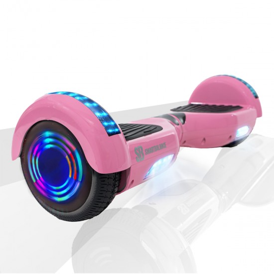 Pachet Hoverboard 6.5 inch cu Scaun Standard, Regular Pink Junior, Autonomie Standard si Hoverkart Ergonomic Negru, Smart Balance 2