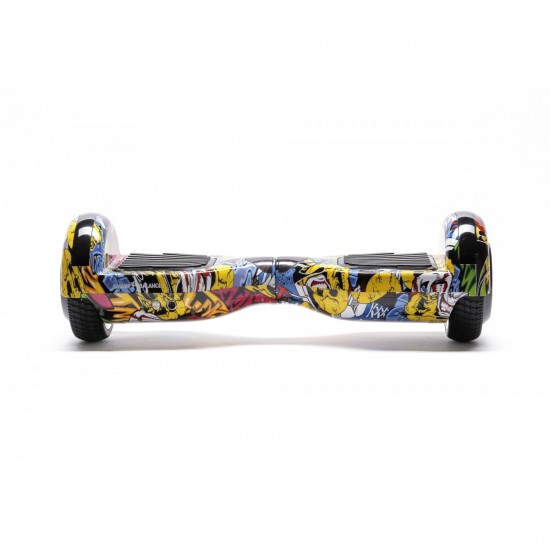 Pachet Hoverboard 6.5 inch cu Scaun Standard, Regular HipHop Junior, Autonomie Standard si Hoverkart Ergonomic Negru, Smart Balance 3