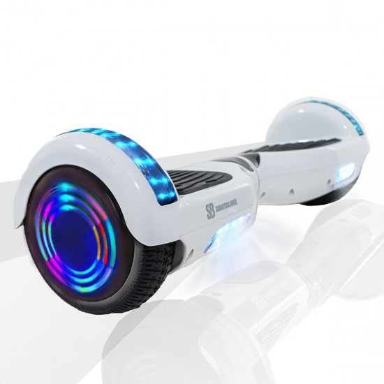 Hoverboard 6.5 inch, Regular White Pearl Junior, Autonomie Standard, Smart Balance