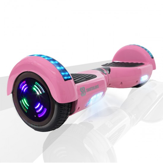 Pachet Hoverboard 6.5 inch cu Scaun Confort, Regular Pink Junior, Autonomie Standard si Hoverkart cu Burete Negru, Smart Balance 2