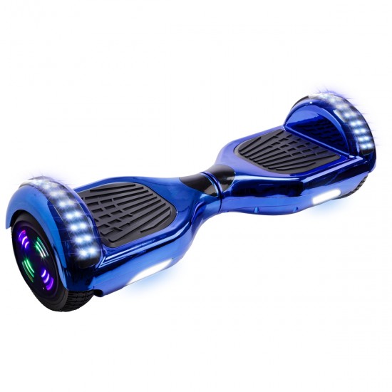 Pachet Hoverboard 6.5 inch cu Scaun Standard, Regular ElectroBlue Junior, Autonomie Standard si Hoverkart Ergonomic Rosu, Smart Balance 5