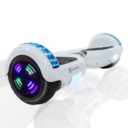 Hoverboard 6.5 inch, Regular White Pearl Junior, Autonomie Standard, Smart Balance