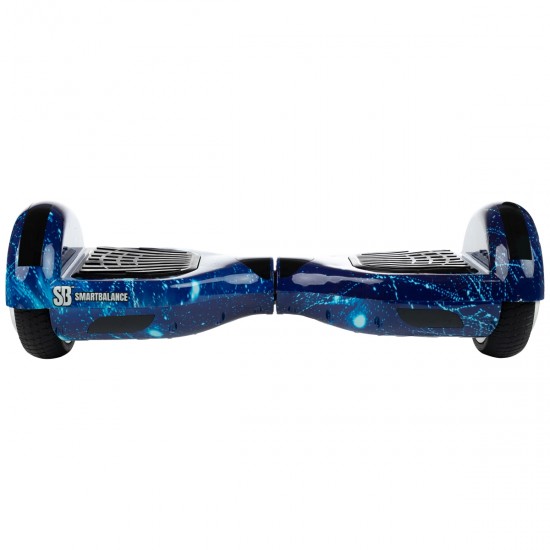 Pachet Hoverboard 6.5 inch cu Scaun Standard, Regular Galaxy Blue Junior, Autonomie Standard si Hoverkart Ergonomic Rosu, Smart Balance 3