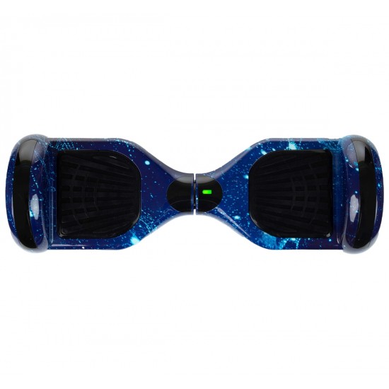 Pachet Hoverboard 6.5 inch cu Scaun Standard, Regular Galaxy Blue Junior, Autonomie Standard si Hoverkart Ergonomic Rosu, Smart Balance 4